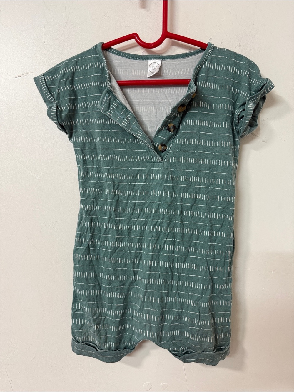 Lou Lou & Company Teal Stripe Romper